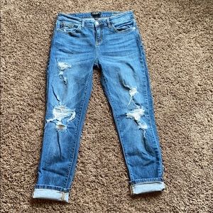 Judy Blue Boyfriend Fit Distressed Jeans